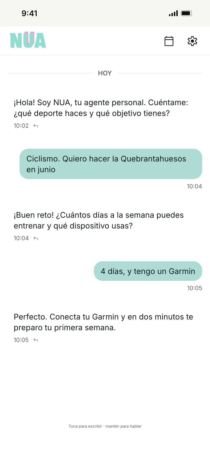 Empieza en un minuto