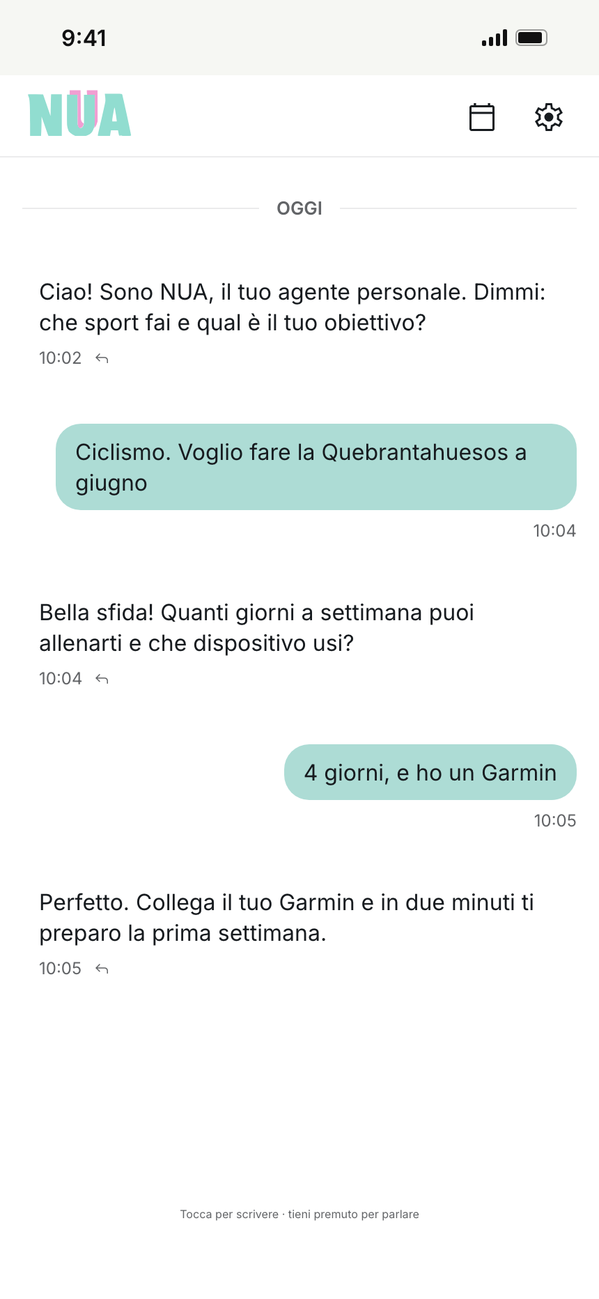 Inizia in un minuto
